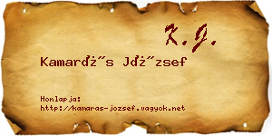 Kamarás József névjegykártya