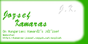 jozsef kamaras business card